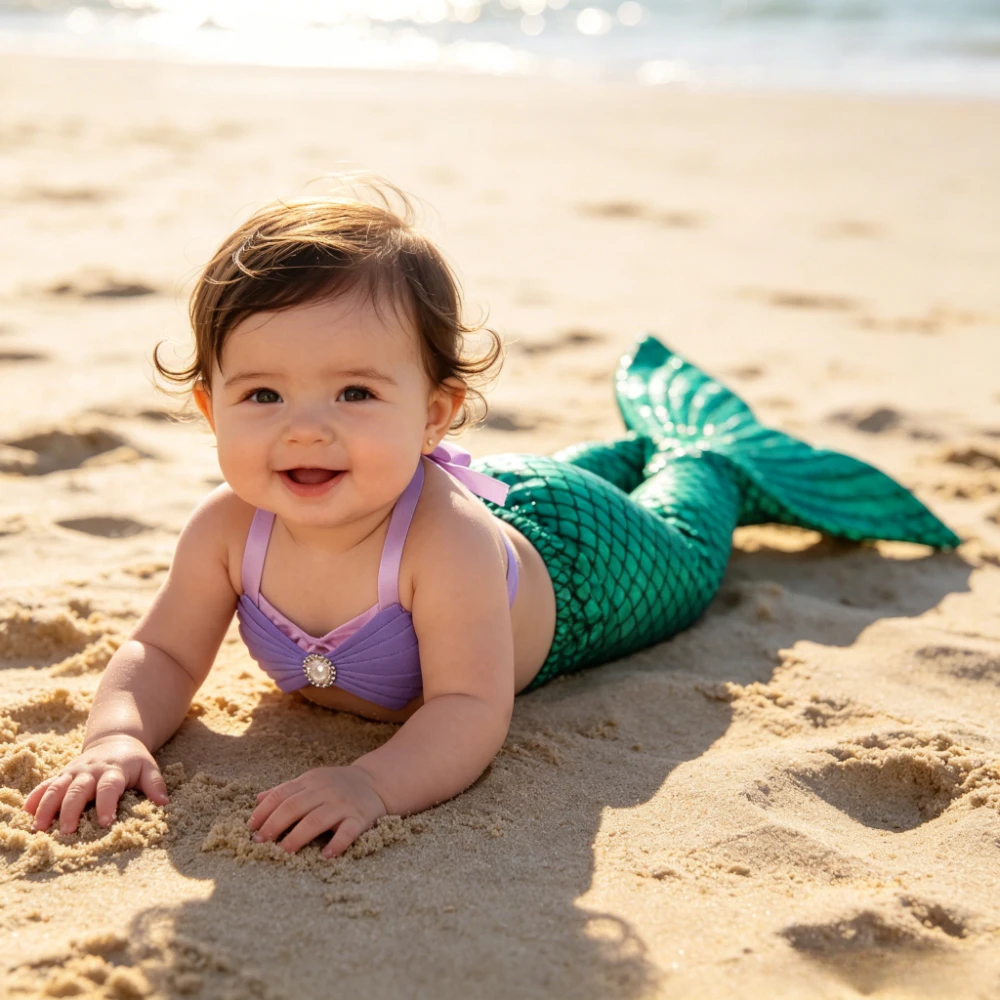 Mermaid Photo Shoot Dress for Girls
